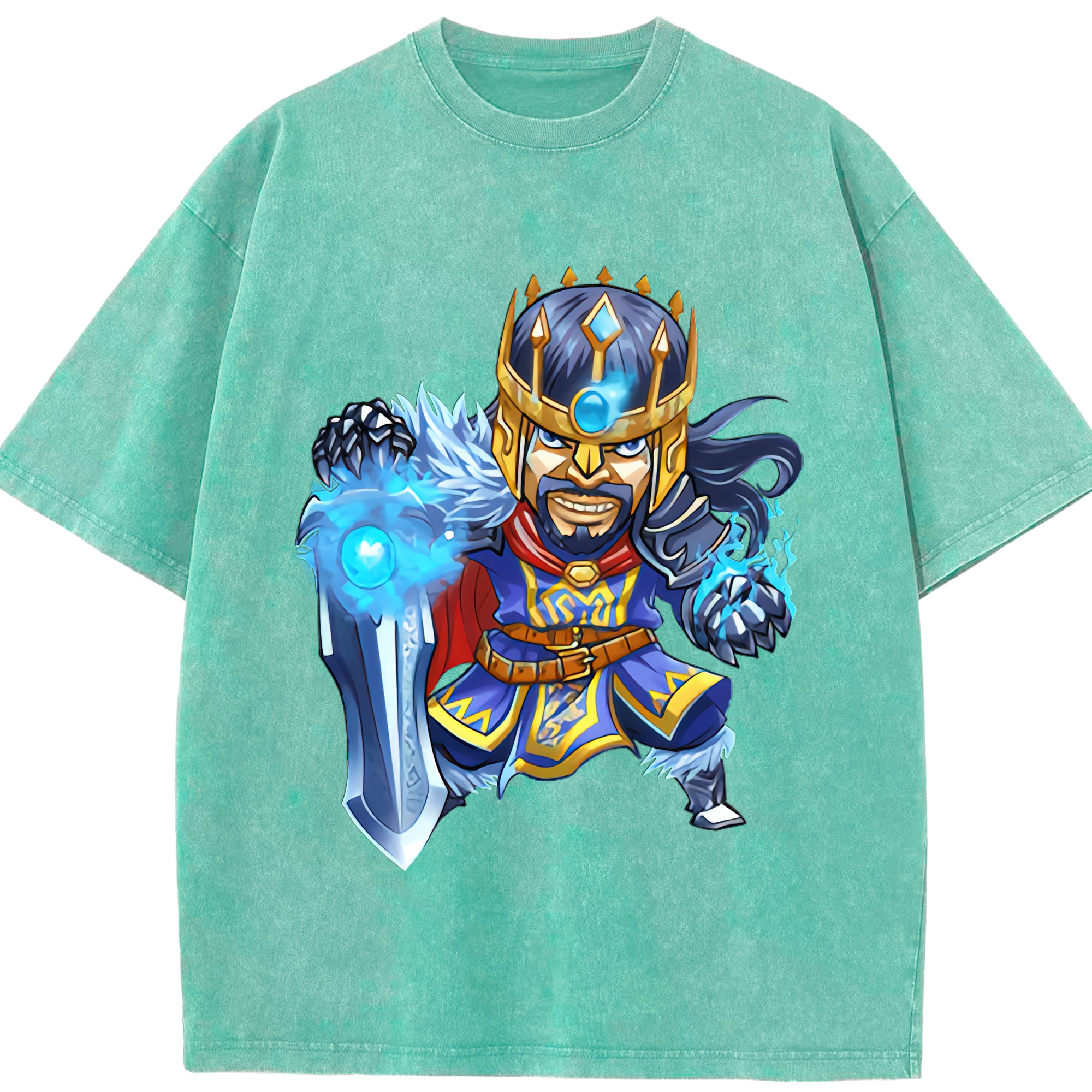 リーグ・オブ・レジェンド League of Legends LOL 綿100% ヴィンテージ風 半袖Tシャツ（フロントプリント）